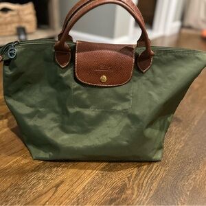 Longchamp Green Tote Bag